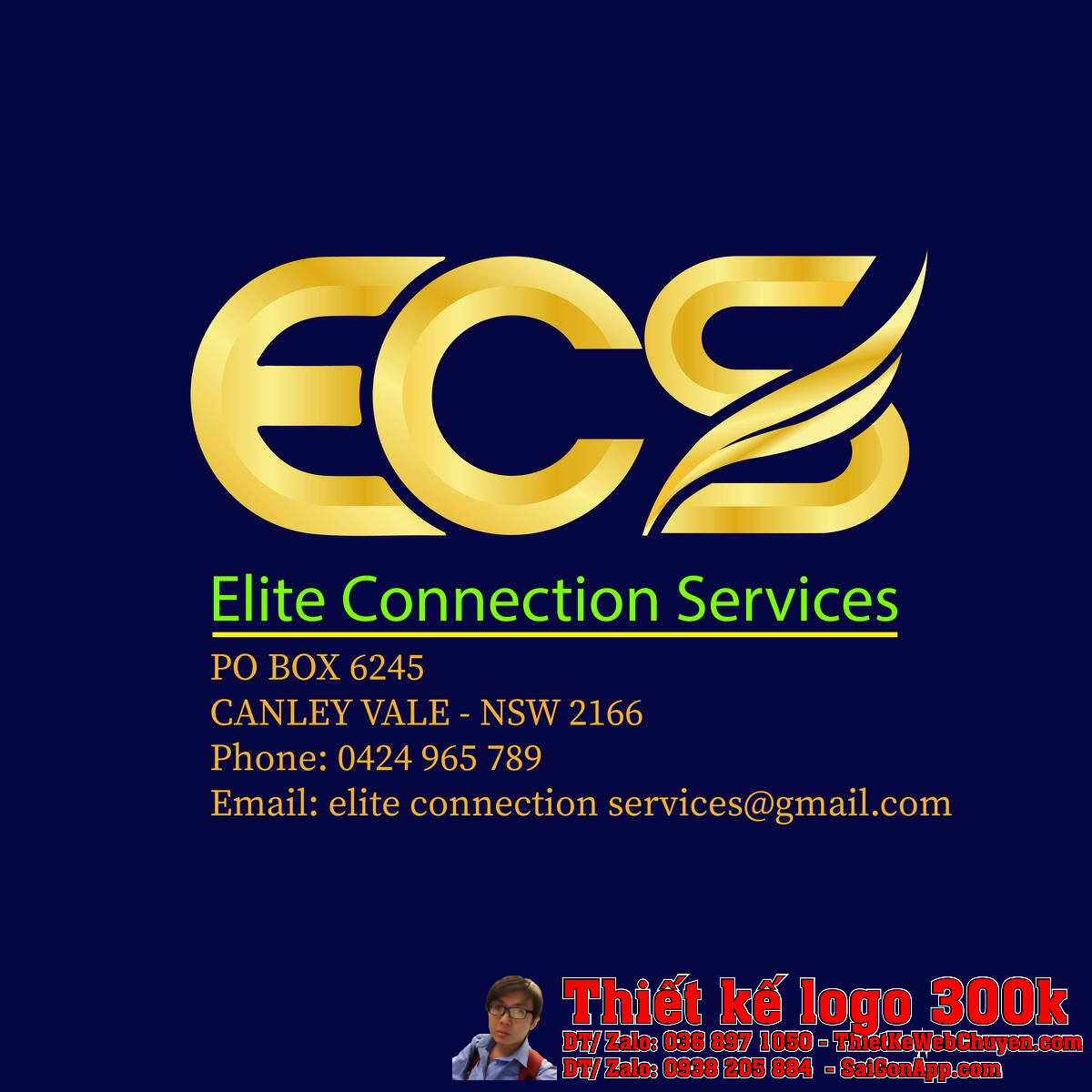 Thiết kế logo làm đẹp Elite Connection Services
