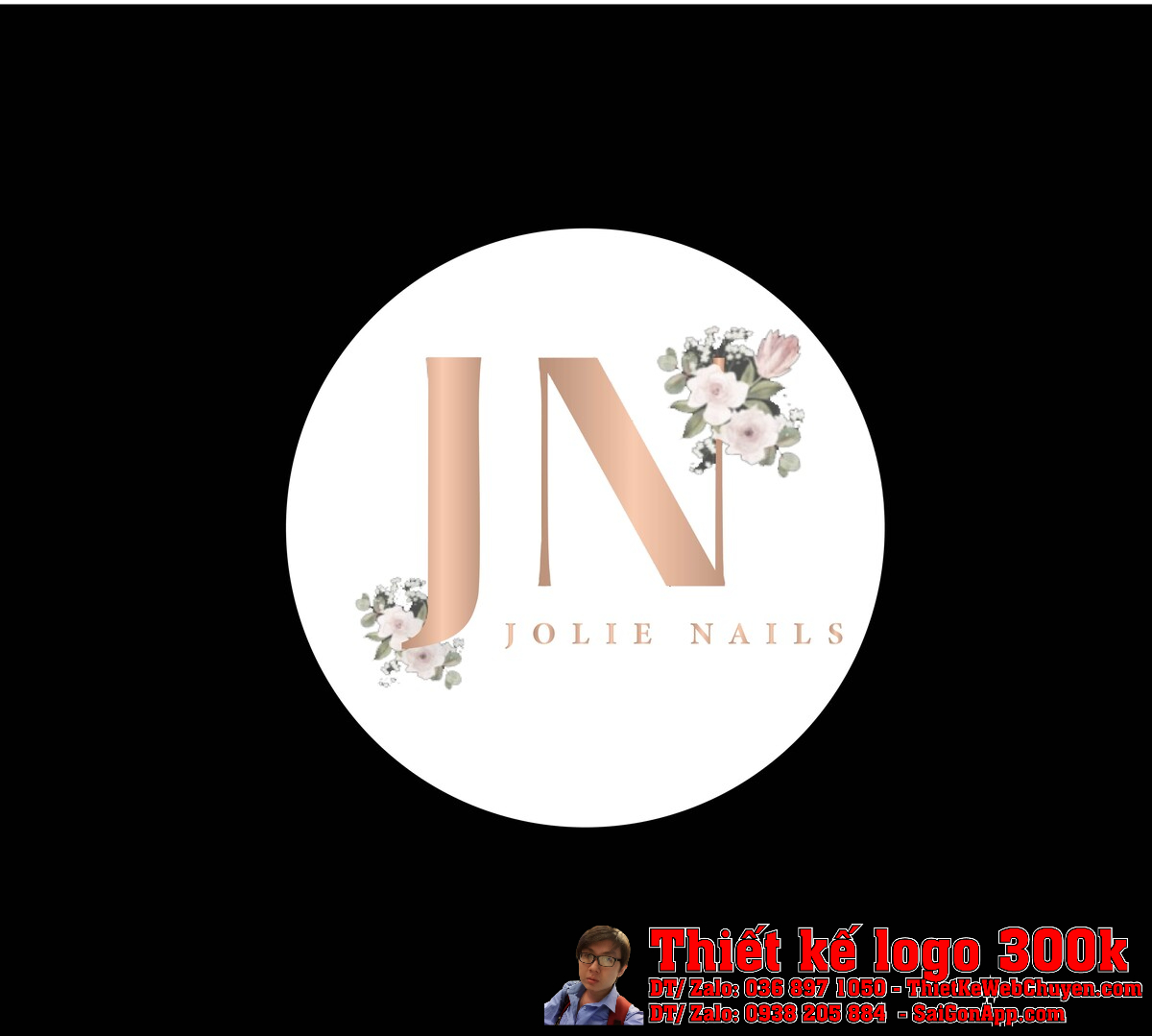 Thiết kế logo làm đẹp JN Jolie Nails Thiết kế logo làm đẹp JN Jolie Nails