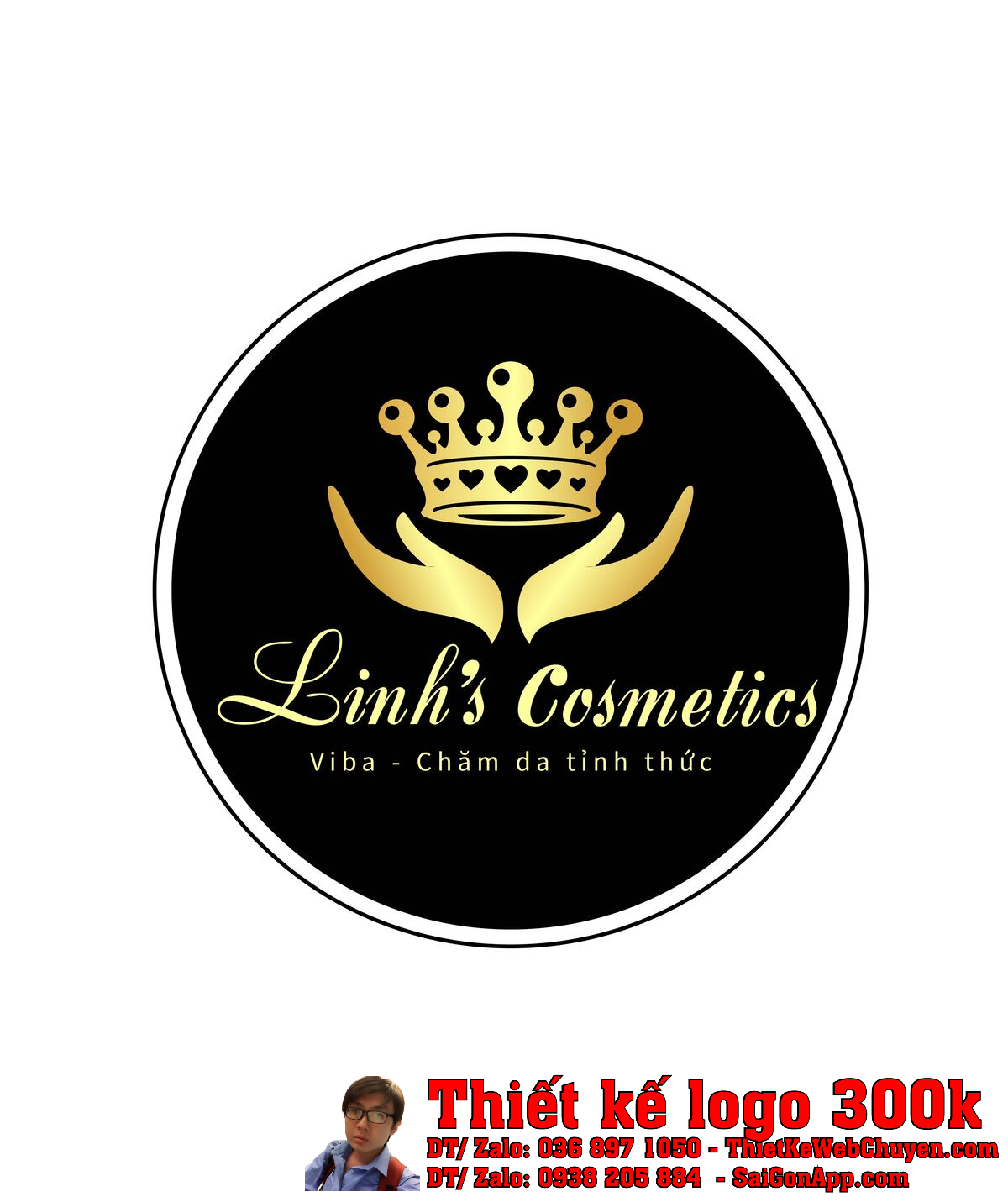 Thiết kế logo làm đẹp Linh Cosmetics Thiết kế logo làm đẹp Linh Cosmetics