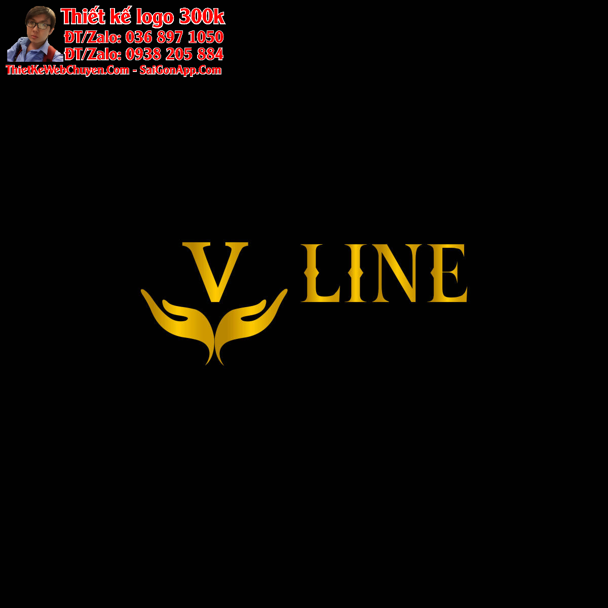 Thiết kế logo làm đẹp V LINE