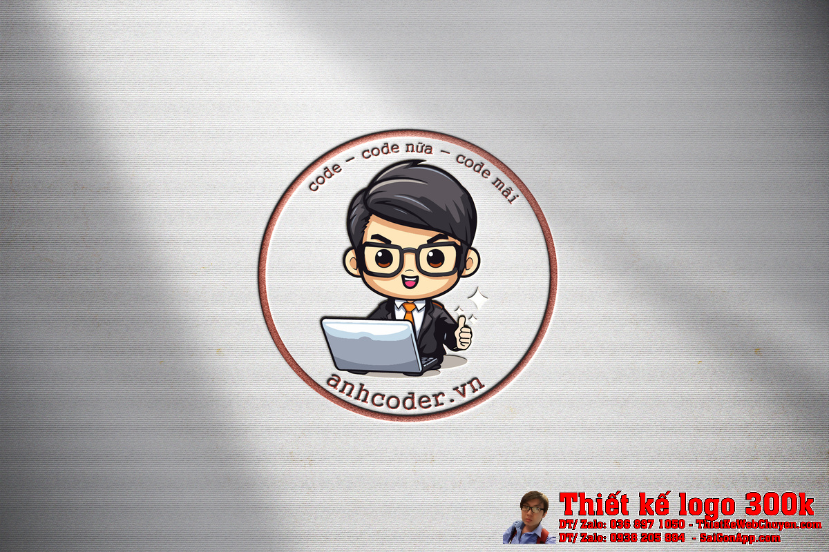 Ứng dụng logo trên nền sáng