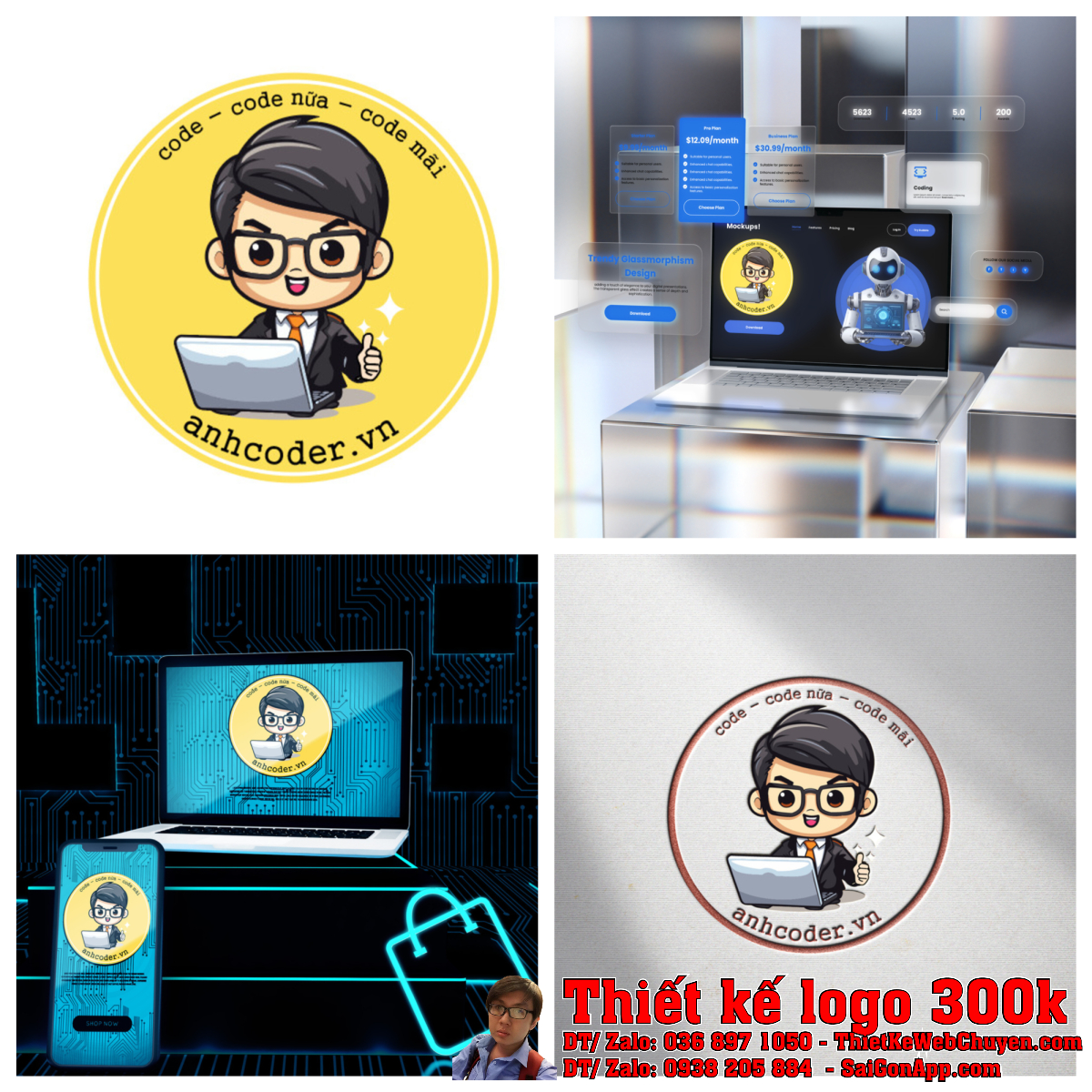 Logo định dạng vuông cho avatar mạng xã hội