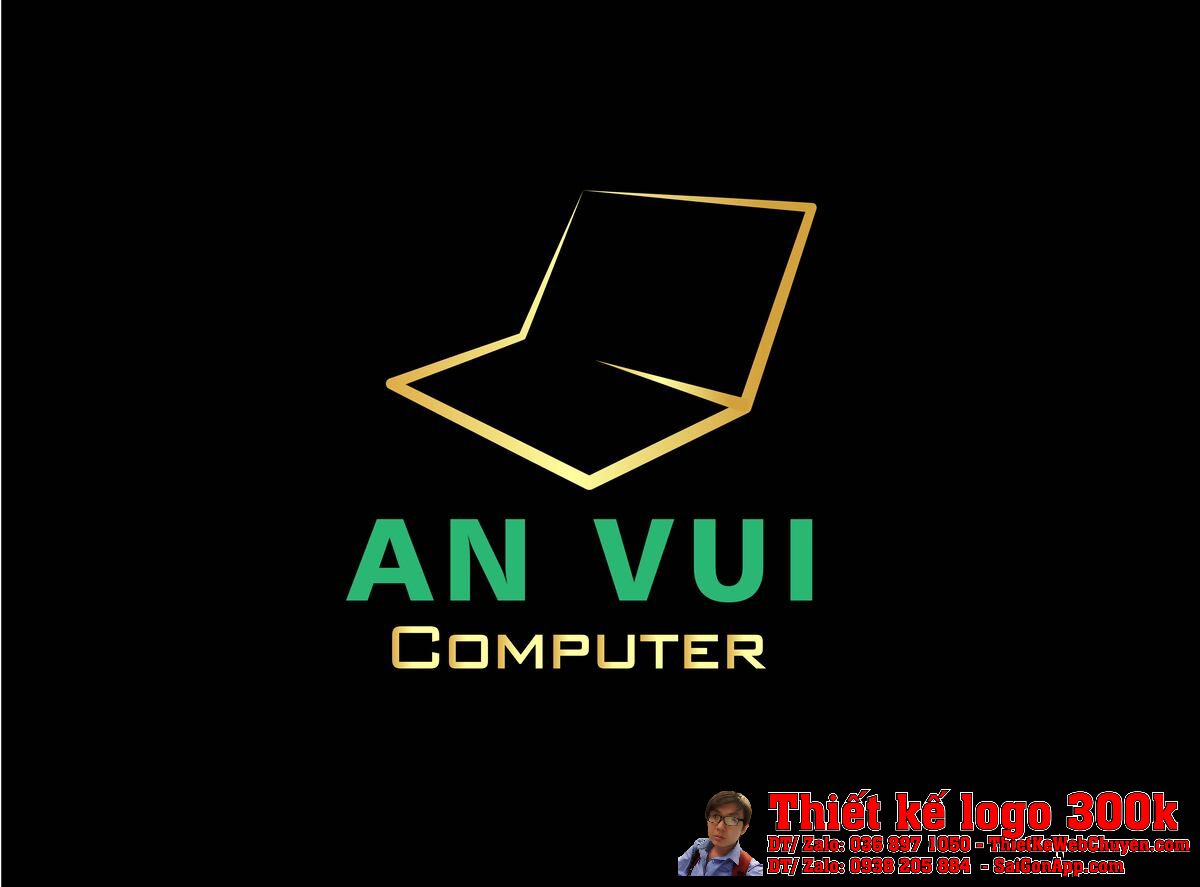 Thiết kế logo laptop Vi tính An Vui Thiết kế logo laptop Vi tính An Vui