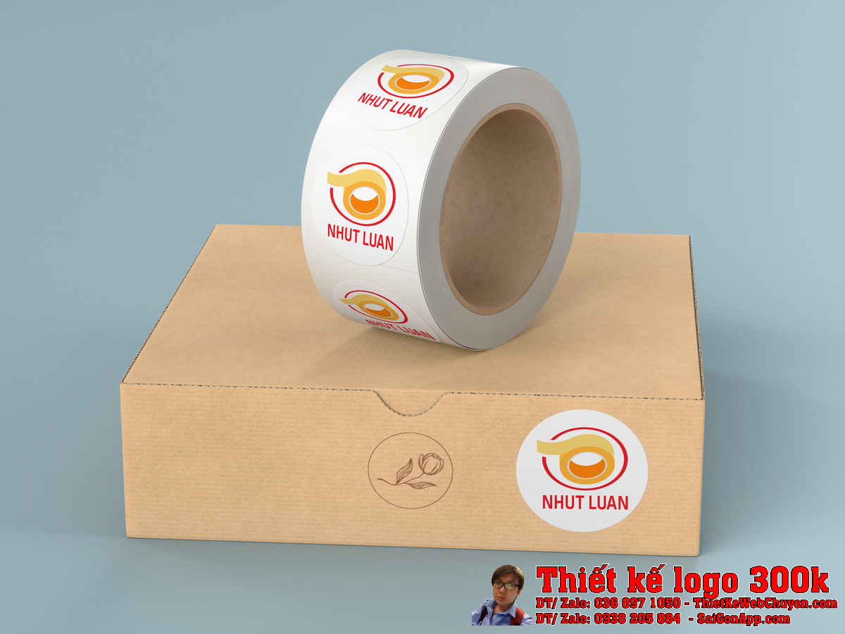 Logo Nhựt Luân trên các ấn phẩm văn phòng