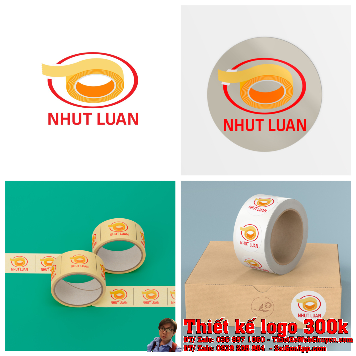 Thiết kế logo màng bảo vệ bề mặt Công Ty TNHH Nhựt Luân hoàn chỉnh