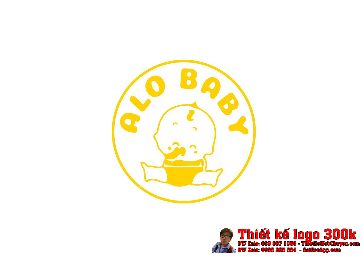 Thiết kế logo mẹ và bé ALO BABY Thiết kế logo mẹ và bé ALO BABY