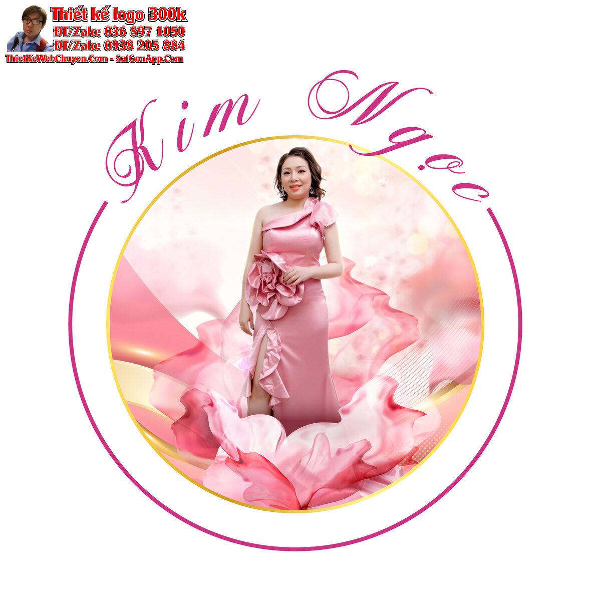 Thiết kế logo mỹ phẩm Kim Ngọc