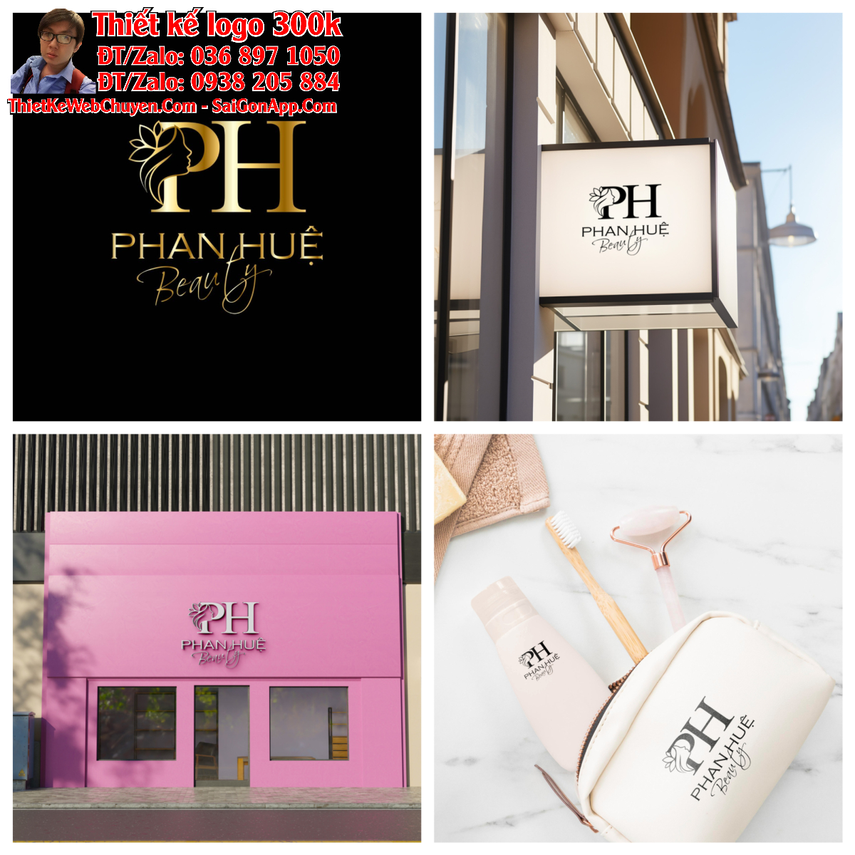 Thiết kế logo mỹ phẩm Phan Huệ Thiết kế logo mỹ phẩm Phan Huệ