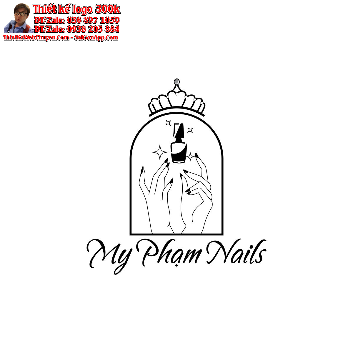 Thiết kế logo nail My Phạm Nails