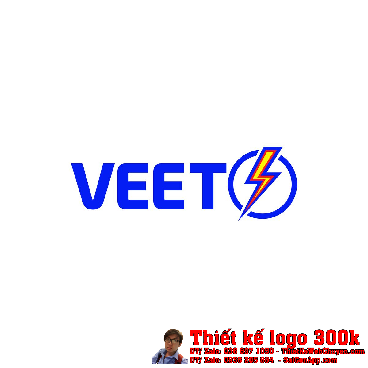 Thiết kế logo ngành điện Công ty TNHH Công nghệ Kỹ thuật Năng lượng VEET CO mẫu 1