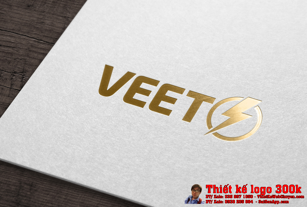 Thiết kế logo ngành điện Công ty TNHH Công nghệ Kỹ thuật Năng lượng VEET CO biển hiệu