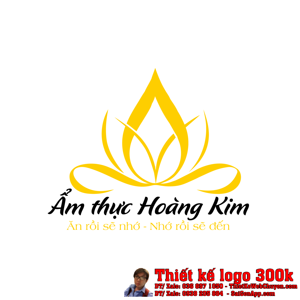 Thiết kế logo nhà hàng Ẩm Thực Hoàng Kim