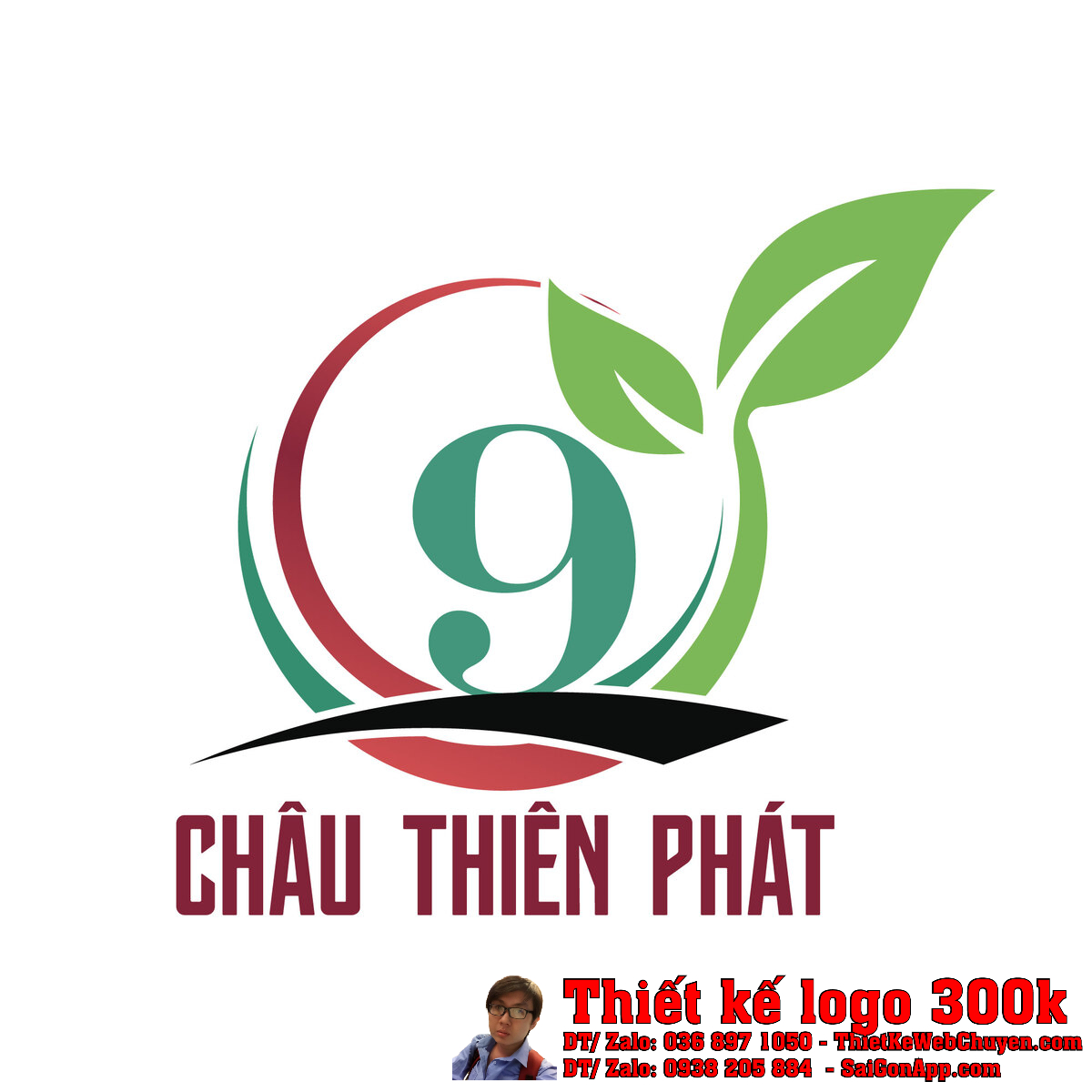 Toàn cảnh Thiết kế logo nông sản Công ty TNHH Châu Thiên Phát bản chuẩn