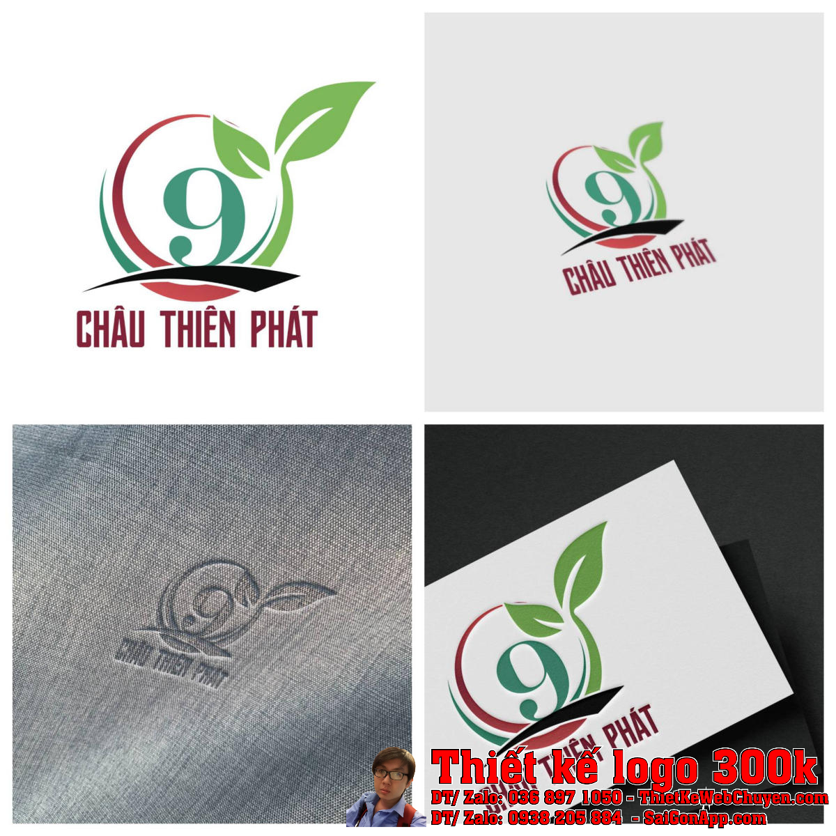 Chi tiết biểu tượng số 9 trong Thiết kế logo nông sản Công ty TNHH Châu Thiên Phát