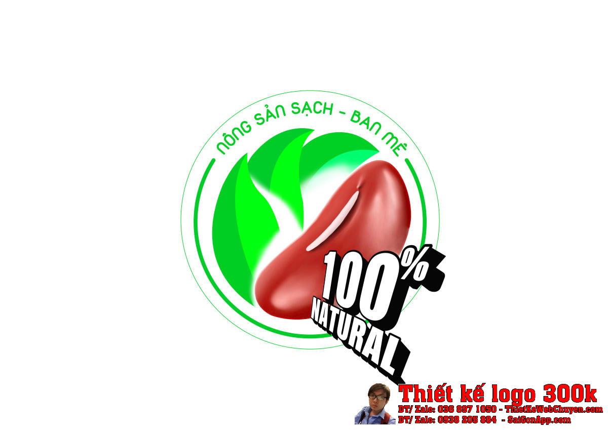 Thiết kế logo nông sản Sạch Ban Mê Thiết kế logo nông sản Sạch Ban Mê
