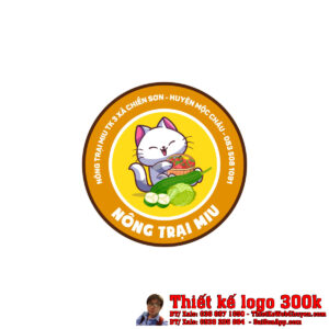 Thiết kế logo nông sản sạch Nông Trại Miu