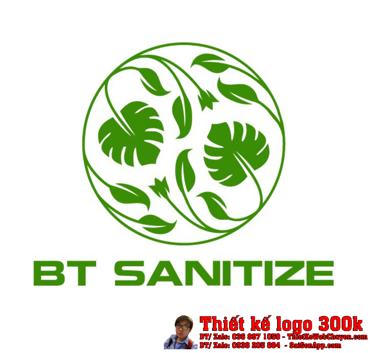 Thiết kế logo nước rửa tay khô BT Sanitize - Biểu tượng của sự an toàn và sạch khuẩn