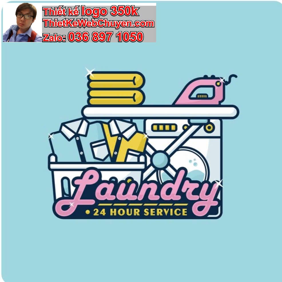 Thiết kế logo online Dịch vụ giặt ủi công nghiệp