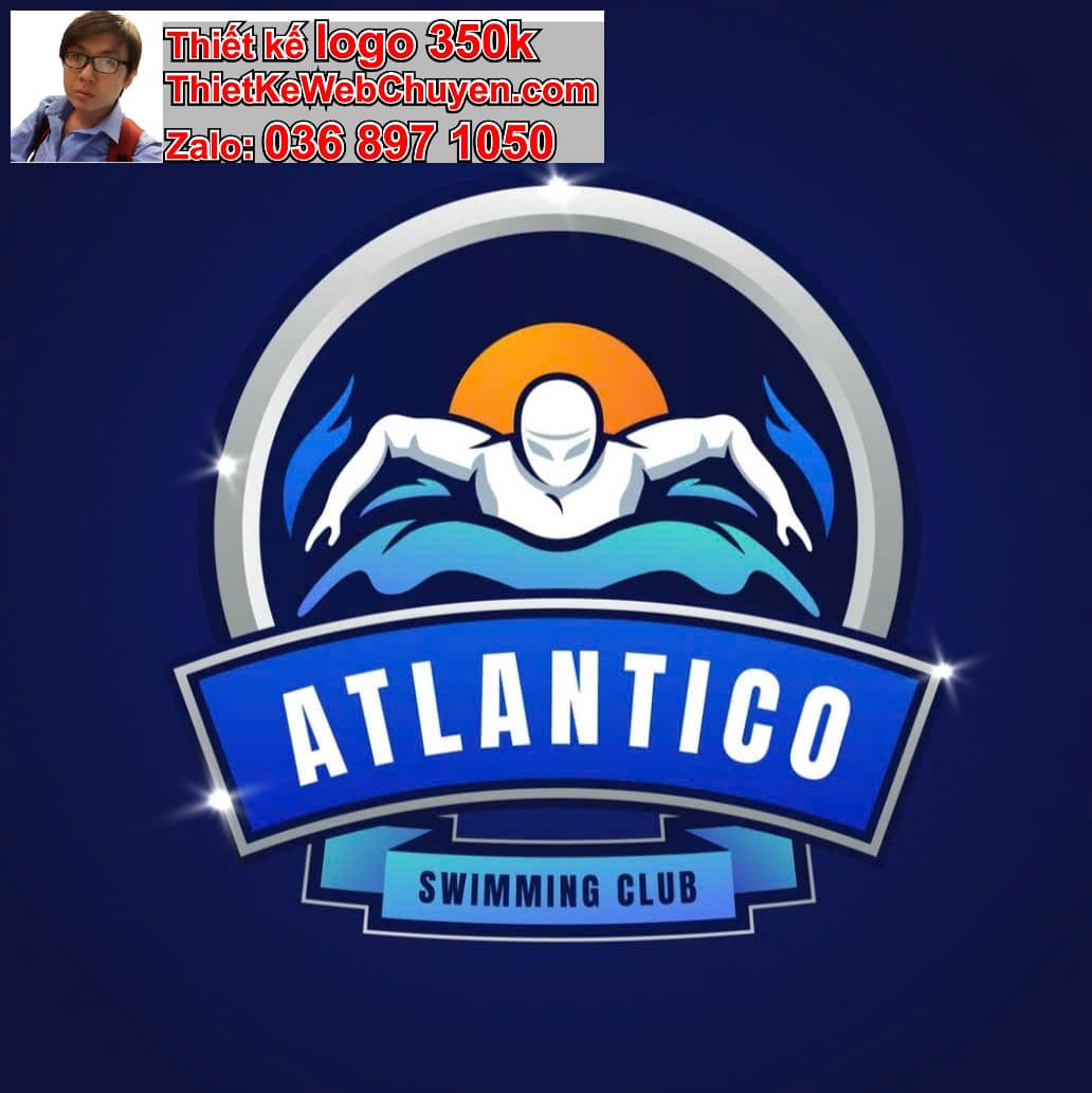 Thiết kế logo online Dịch vụ làm sạch hồ bơi