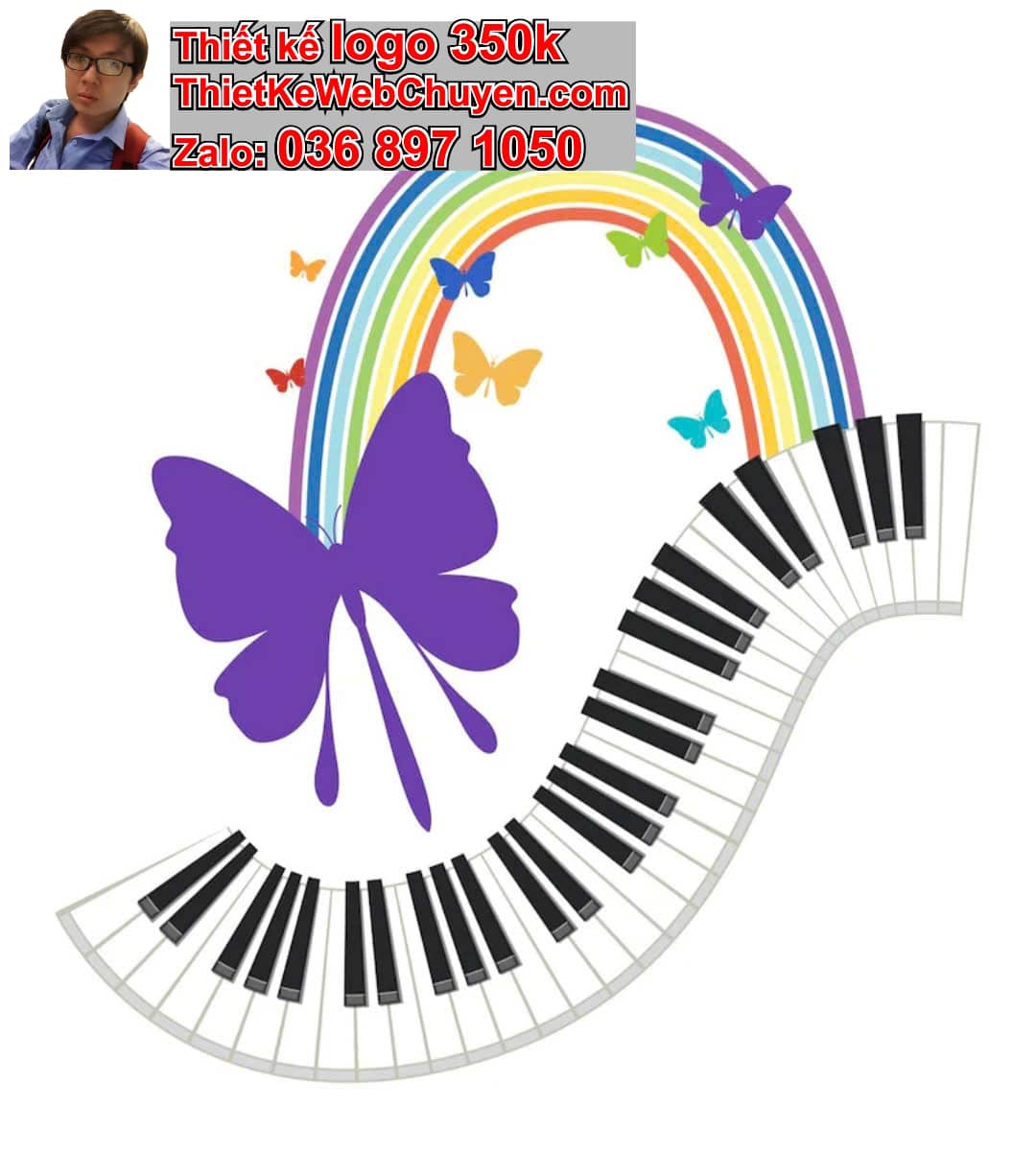 Thiết kế logo online Lớp dạy đàn Piano Keyboard Band nhạc
