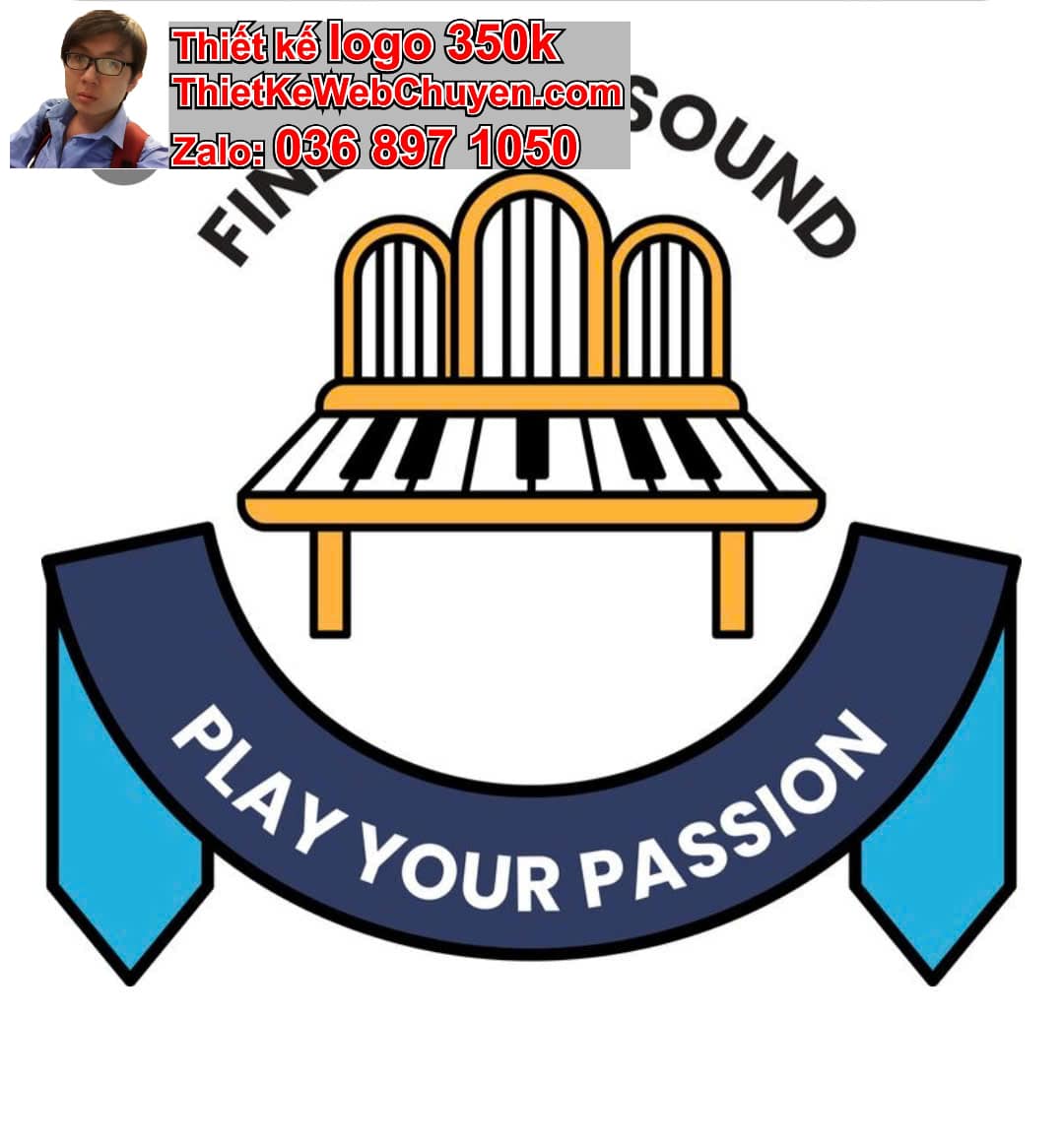 Thiết kế logo online Lớp dạy đàn Piano Keyboard Band nhạc