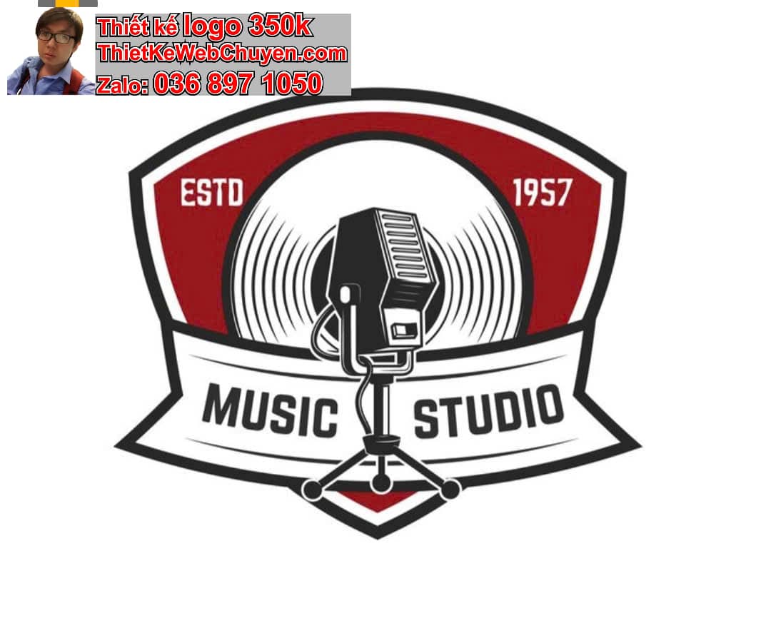 Thiết kế logo online Phòng thu âm Studio ca nhạc
