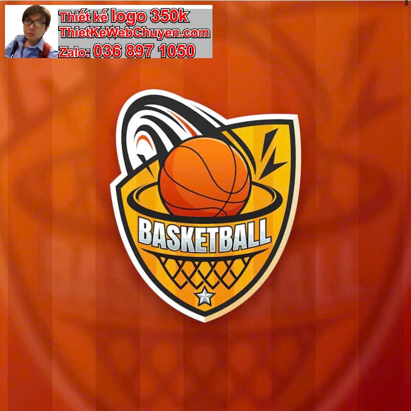Thiết kế logo online bóng rổ 