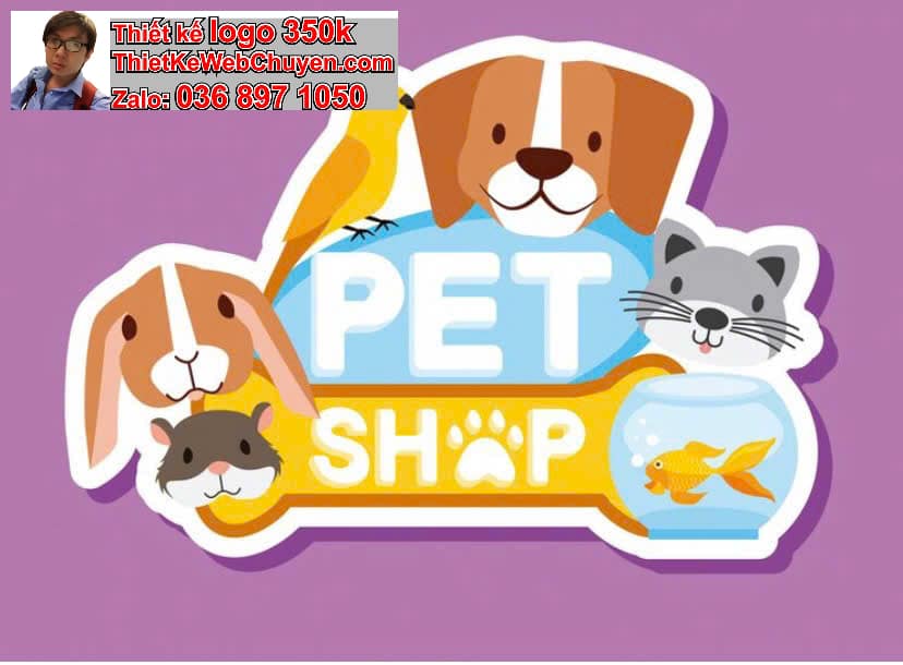 Thiết kế logo online chăm sóc thú cưng pet 