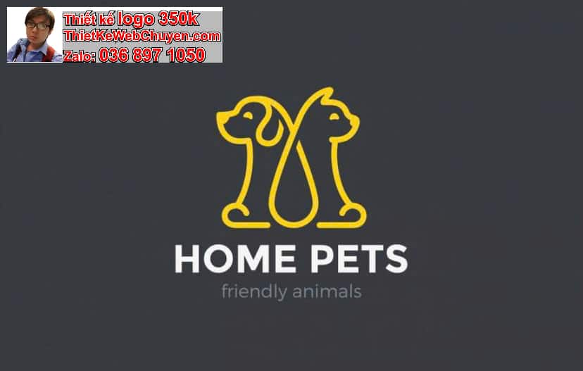 Thiết kế logo online chăm sóc thú cưng pet 