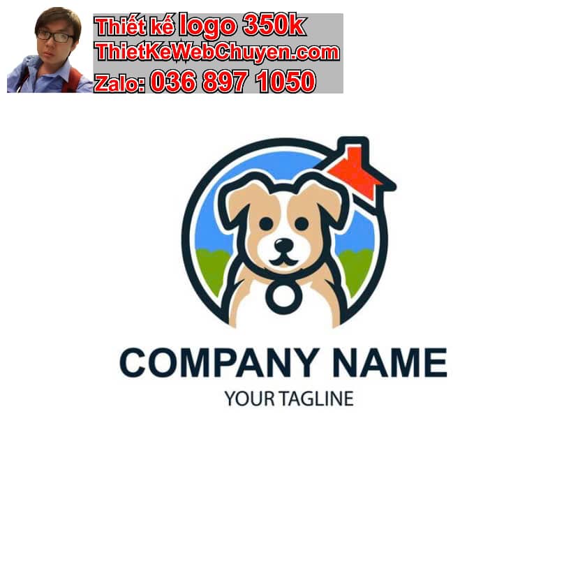 Thiết kế logo online chăm sóc thú cưng pet 