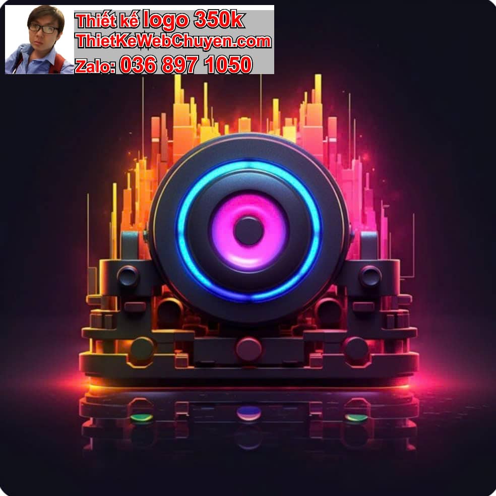 Thiết kế logo online cho thuê thiết bị âm thanh ánh sáng