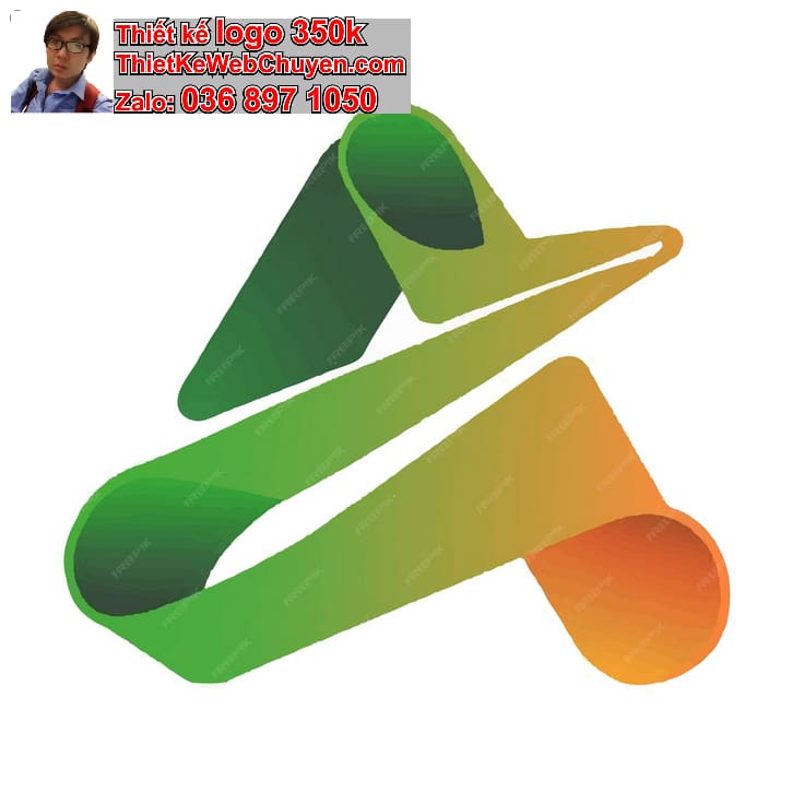 Thiết kế logo online chữ A cách điệu