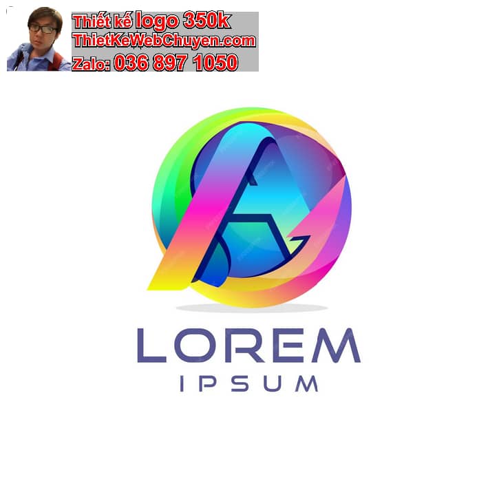Thiết kế logo online chữ A cách điệu