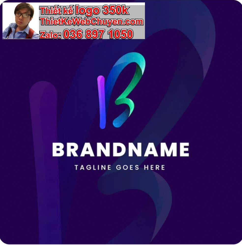 Thiết kế logo online chữ B cách điệu