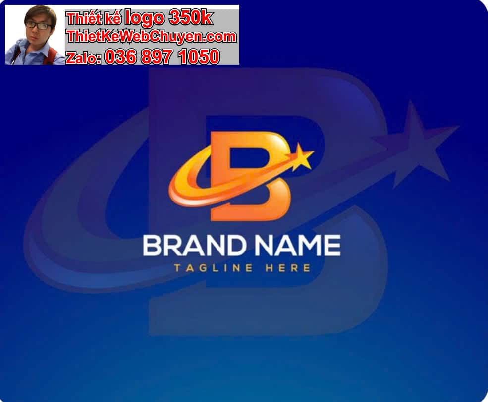 Thiết kế logo online chữ B cách điệu