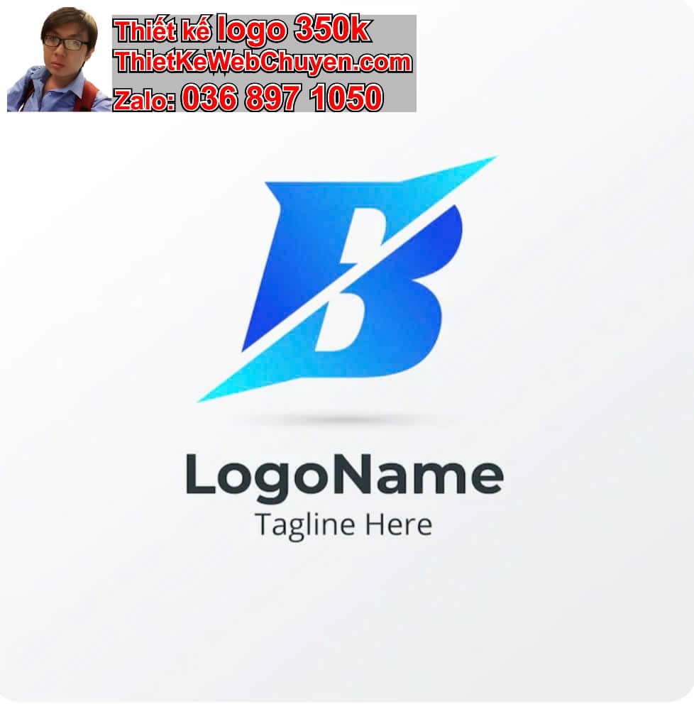 Thiết kế logo online chữ B cách điệu