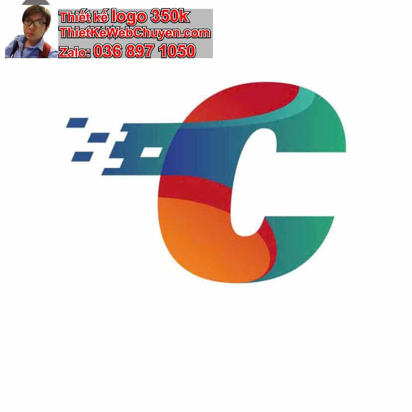 Thiết kế logo online chữ C cách điệu 