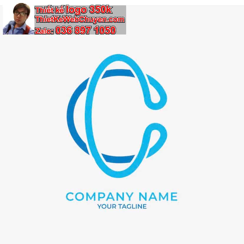 Thiết kế logo online chữ C cách điệu