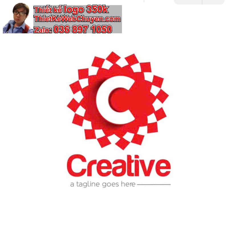 Thiết kế logo online chữ C cách điệu