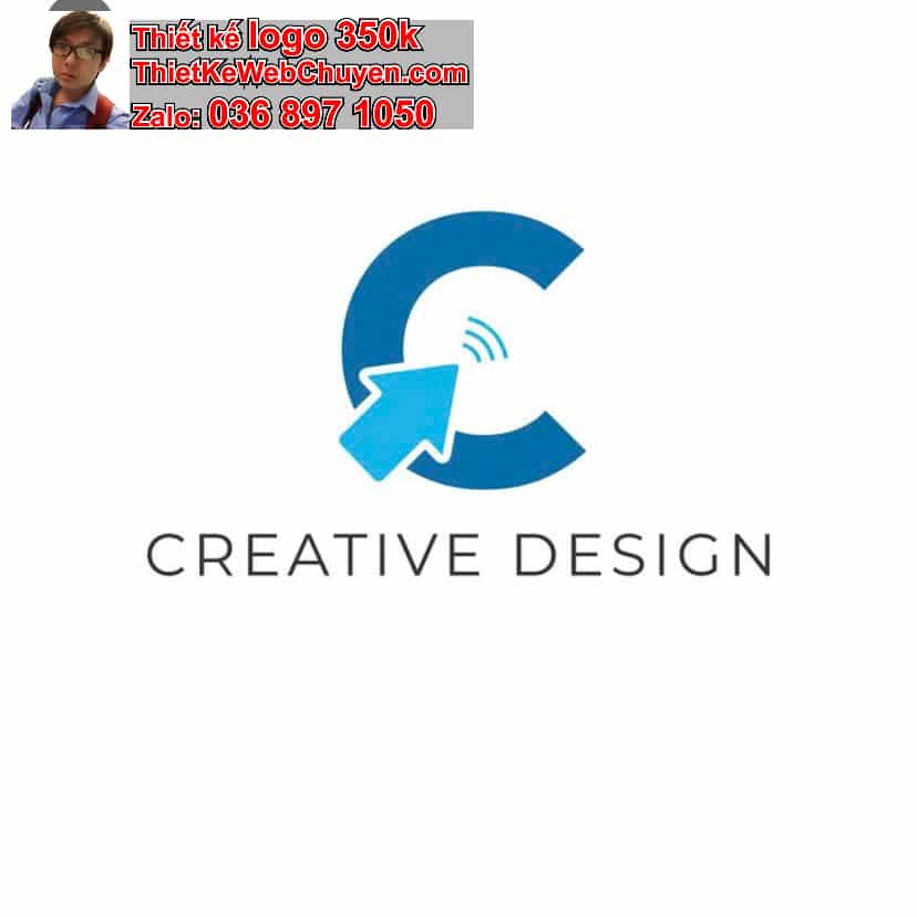 Thiết kế logo online chữ C cách điệu
