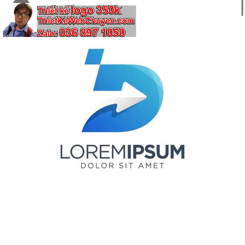 Thiết kế logo online chữ D cách điệu 