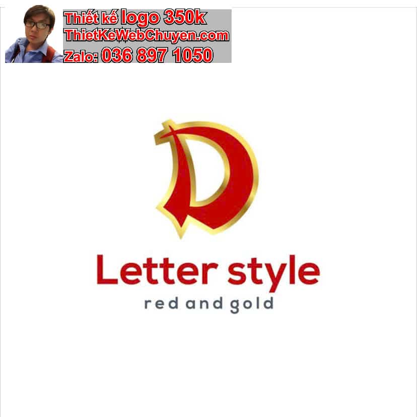Thiết kế logo online chữ D cách điệu 