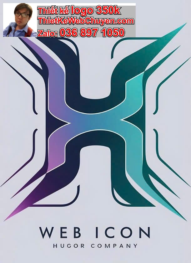 Thiết kế logo online chữ H cách điệu