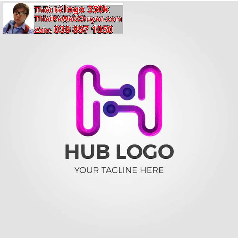 Thiết kế logo online chữ H cách điệu