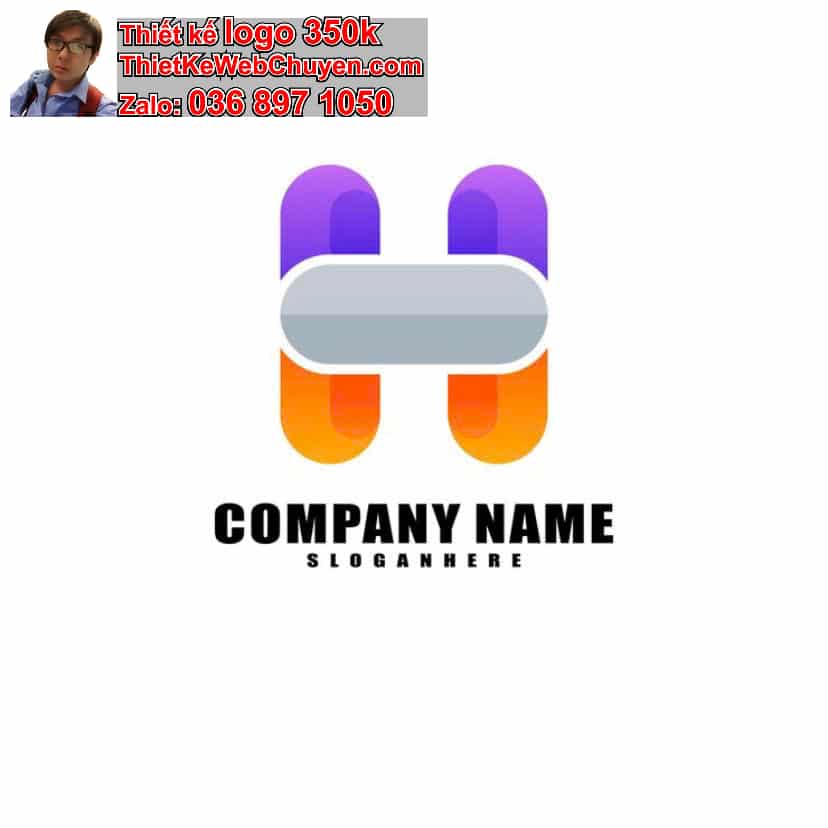 Thiết kế logo online chữ H cách điệu