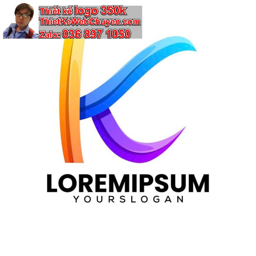 Thiết kế logo online chữ K cách điệu