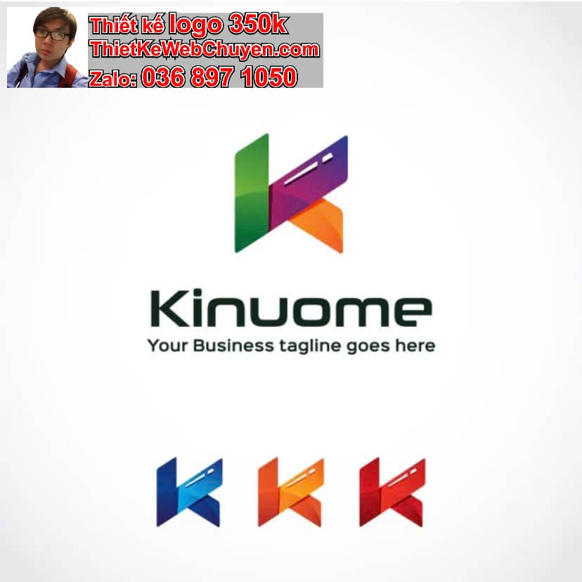 Thiết kế logo online chữ K cách điệu
