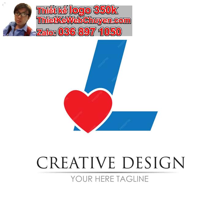 Thiết kế logo online chữ L cách điệu 