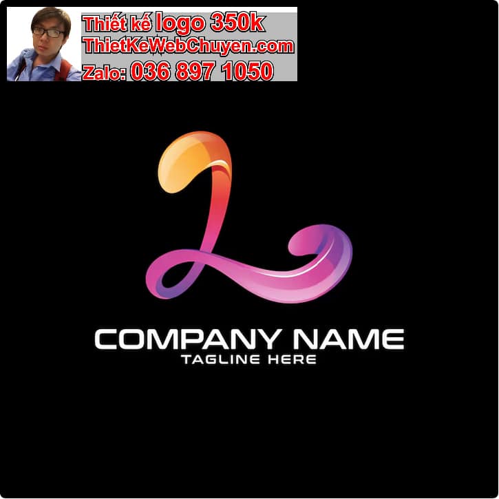 Thiết kế logo online chữ L cách điệu 