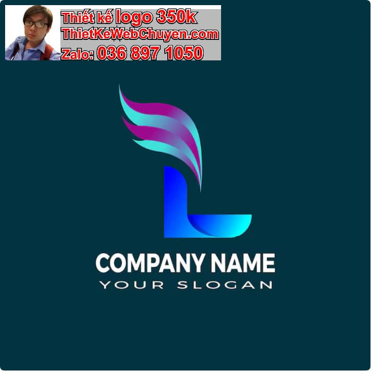 Thiết kế logo online chữ L cách điệu 